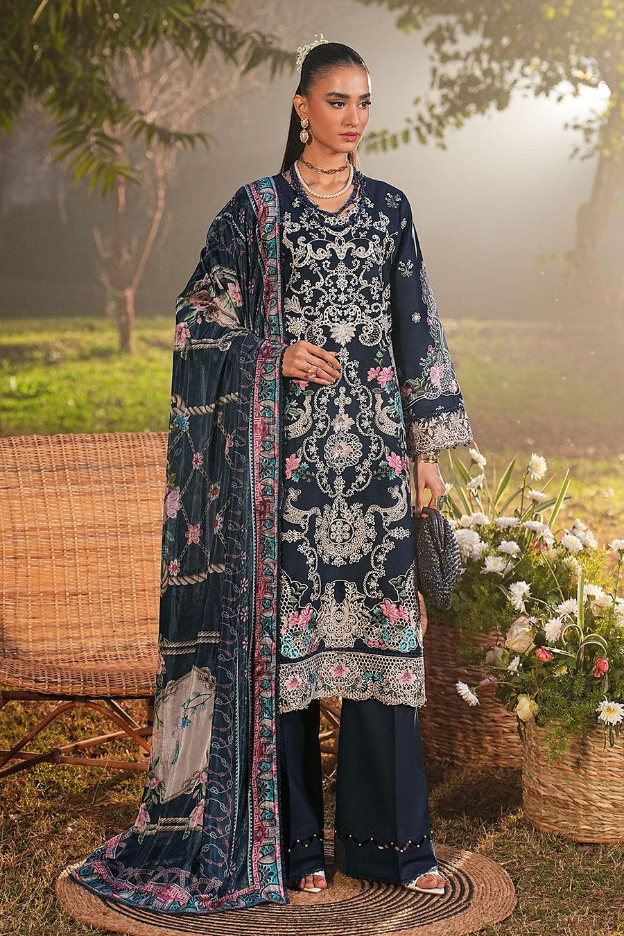 [ SUIT A ] - RAMSHA GHAZAL LUXURY LAWN VOL 6 COLLECTION 2026
