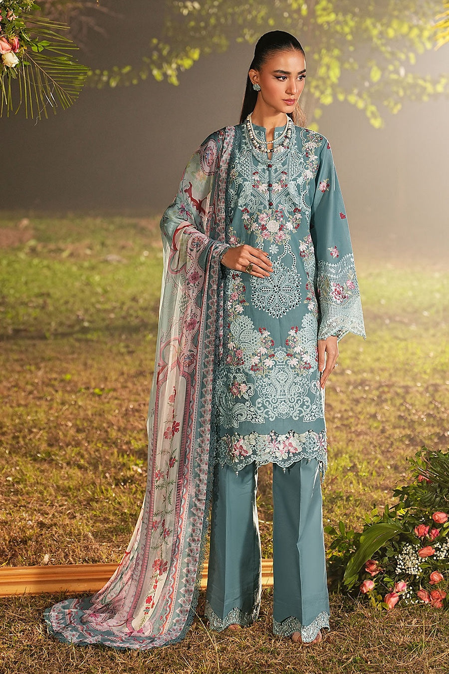 [ SUIT D ] - RAMSHA GHAZAL LUXURY LAWN VOL 6 COLLECTION 2026