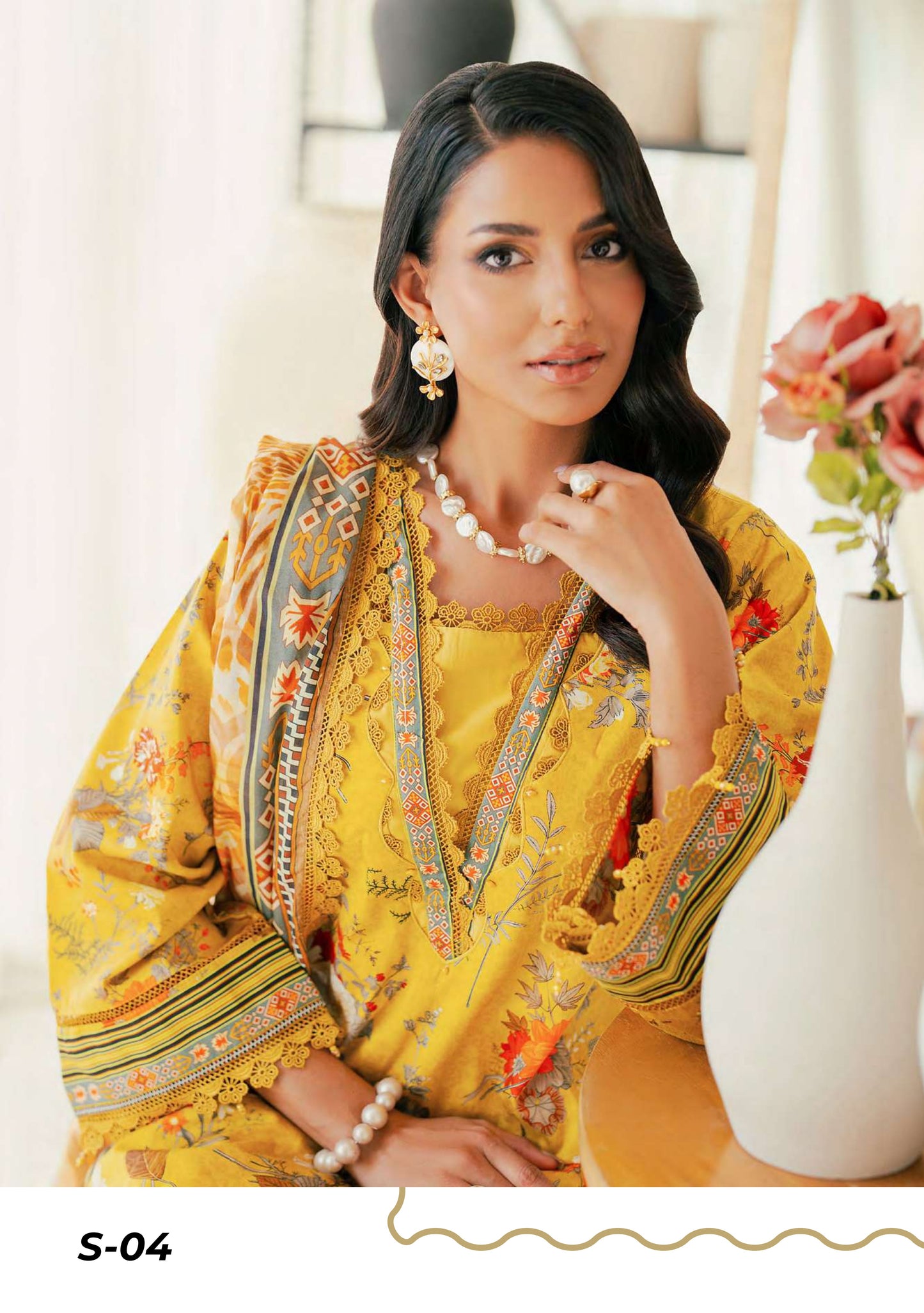 ALZOHAIB BLOOM SUNSHINE COTTON SILK COLLECTION 2024