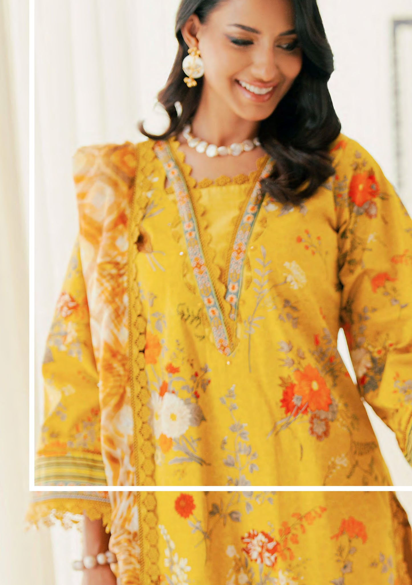 ALZOHAIB BLOOM SUNSHINE COTTON SILK COLLECTION 2024