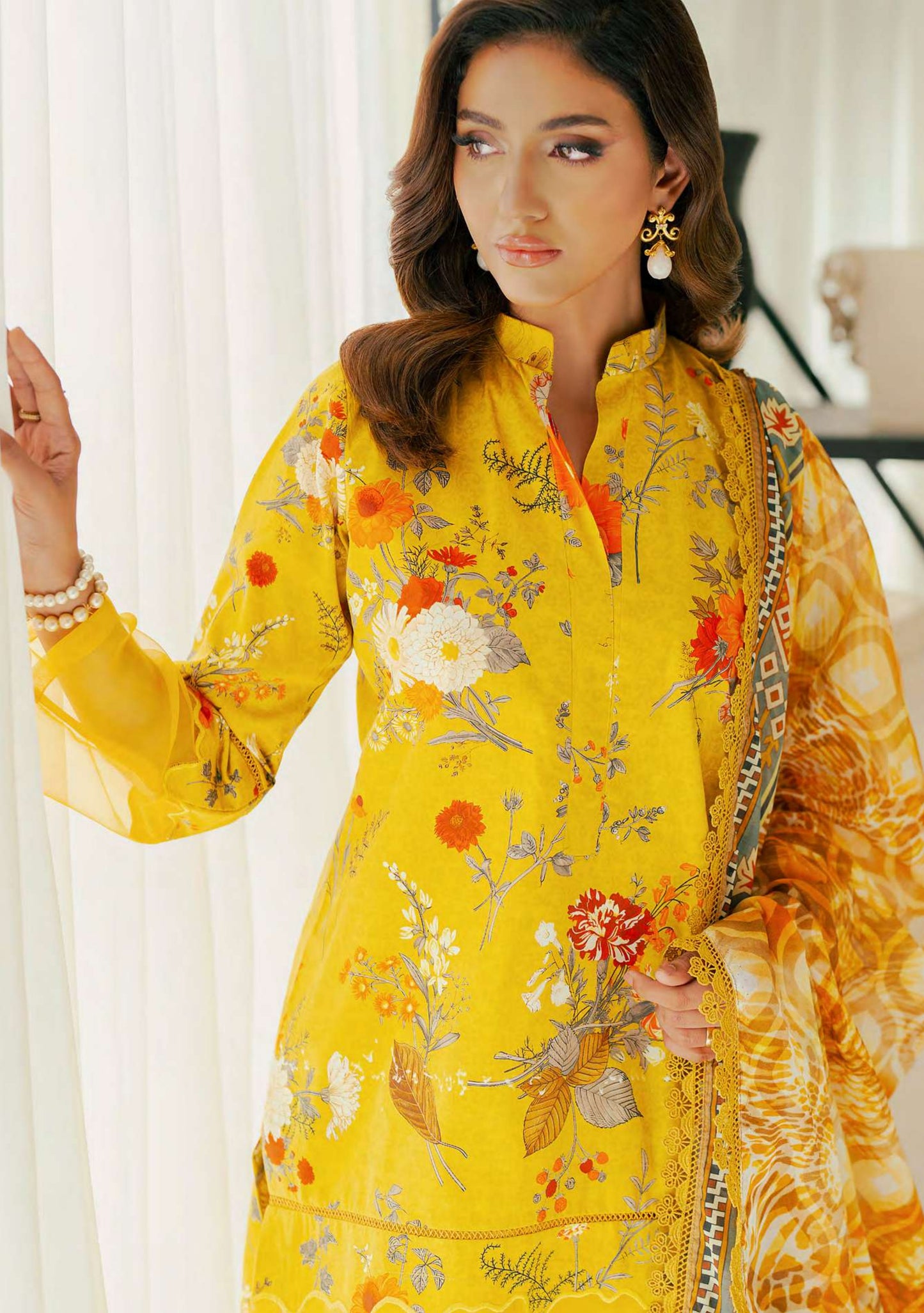 ALZOHAIB BLOOM SUNSHINE COTTON SILK COLLECTION 2024