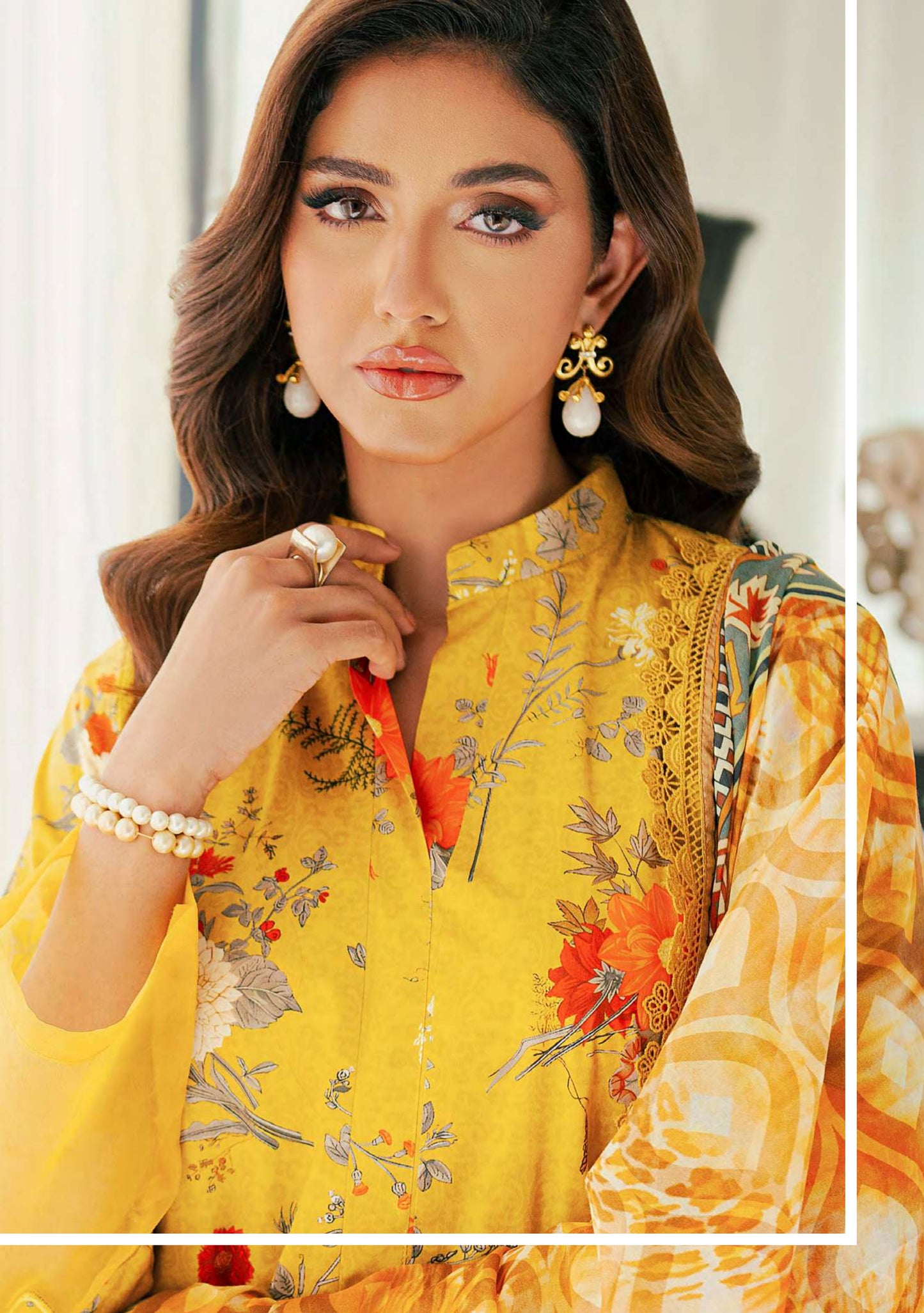 ALZOHAIB BLOOM SUNSHINE COTTON SILK COLLECTION 2024