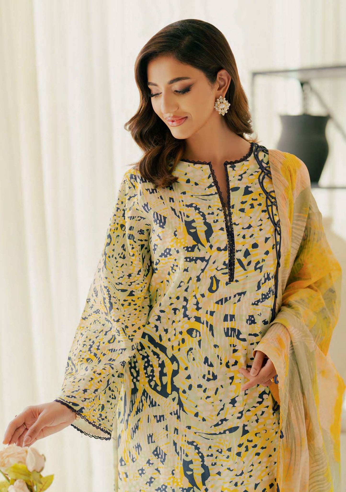 ALZOHAIB BLOOM SUNSHINE COTTON SILK COLLECTION 2024