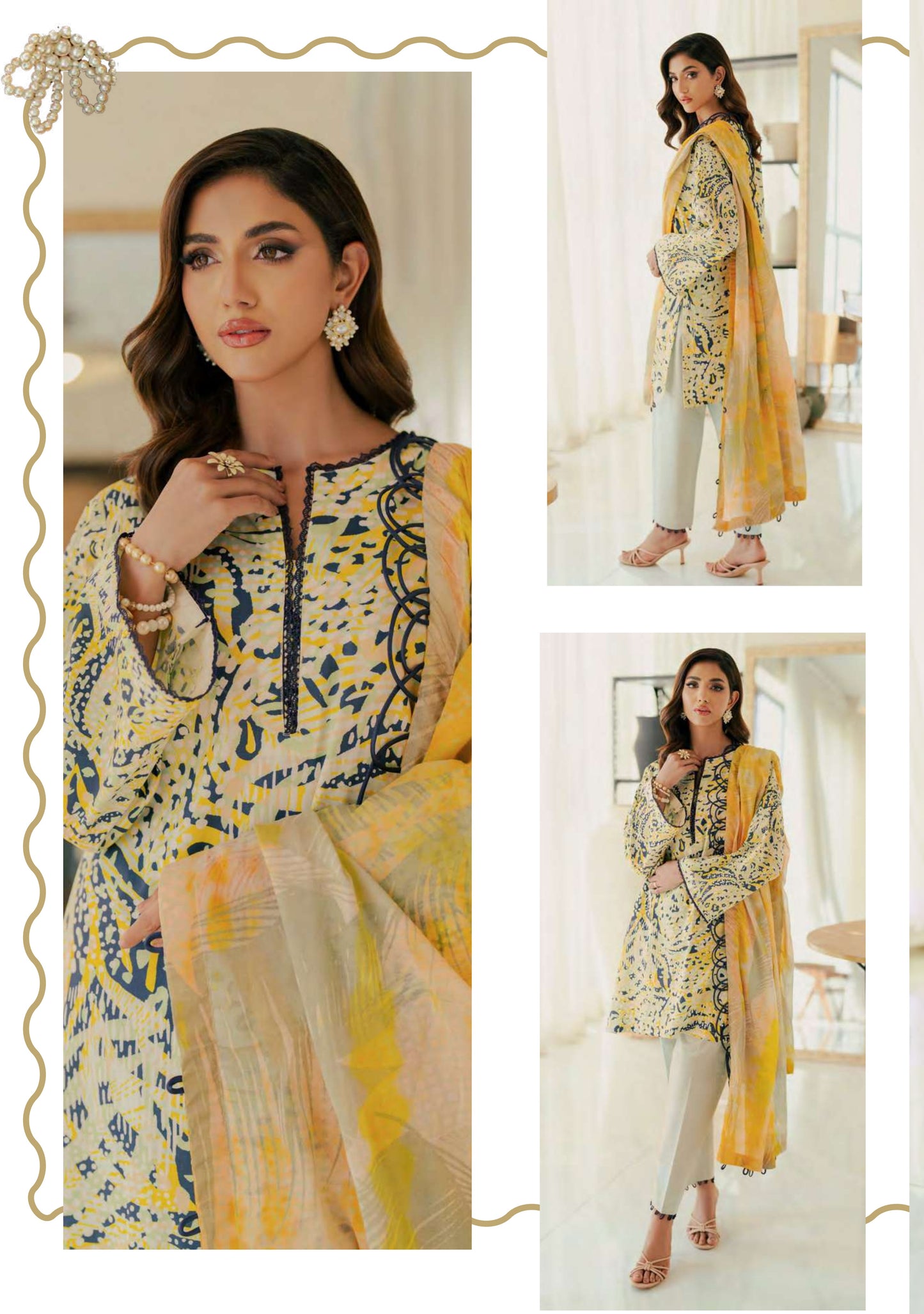 ALZOHAIB BLOOM SUNSHINE COTTON SILK COLLECTION 2024