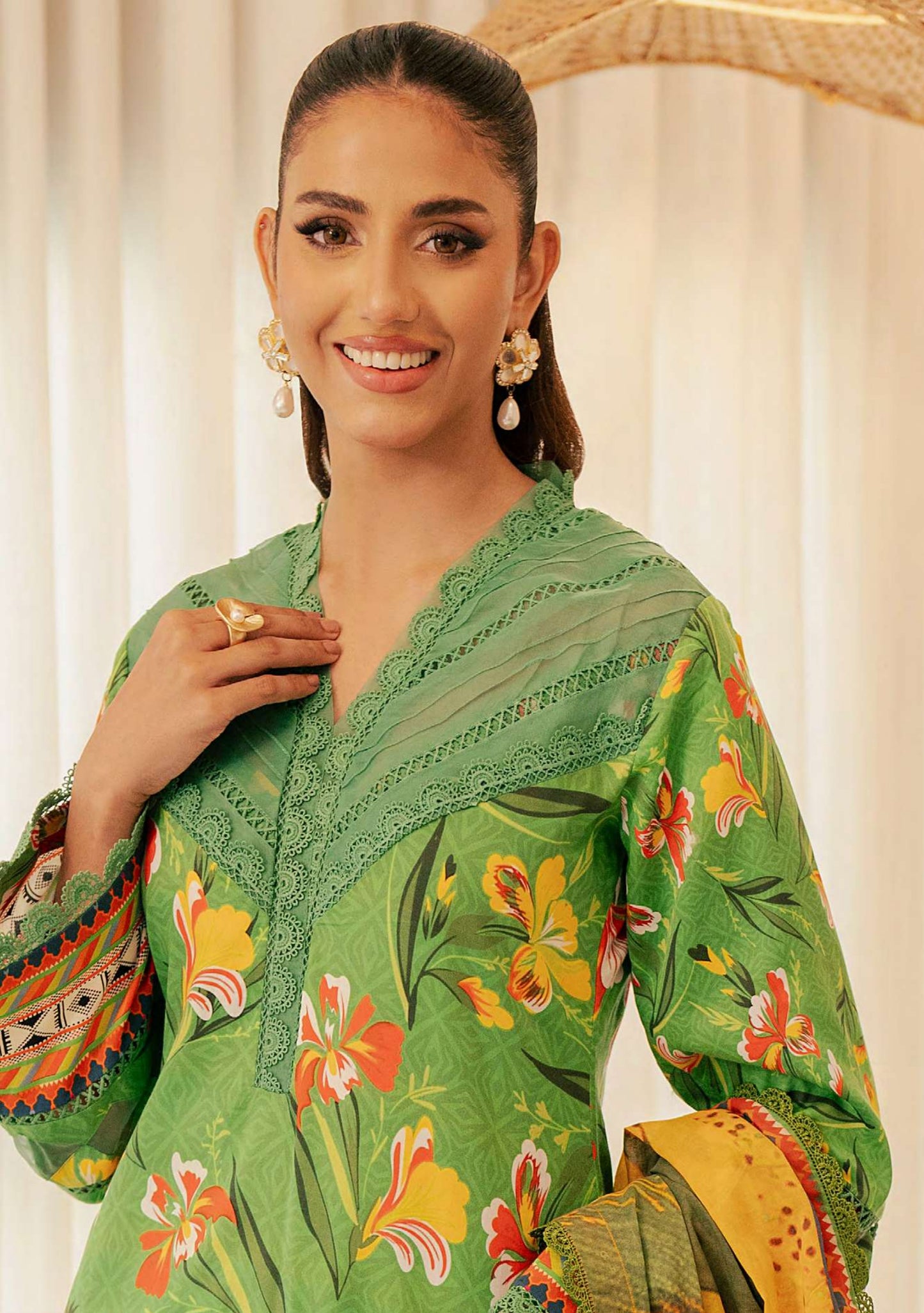 ALZOHAIB BLOOM SUNSHINE COTTON SILK COLLECTION 2024