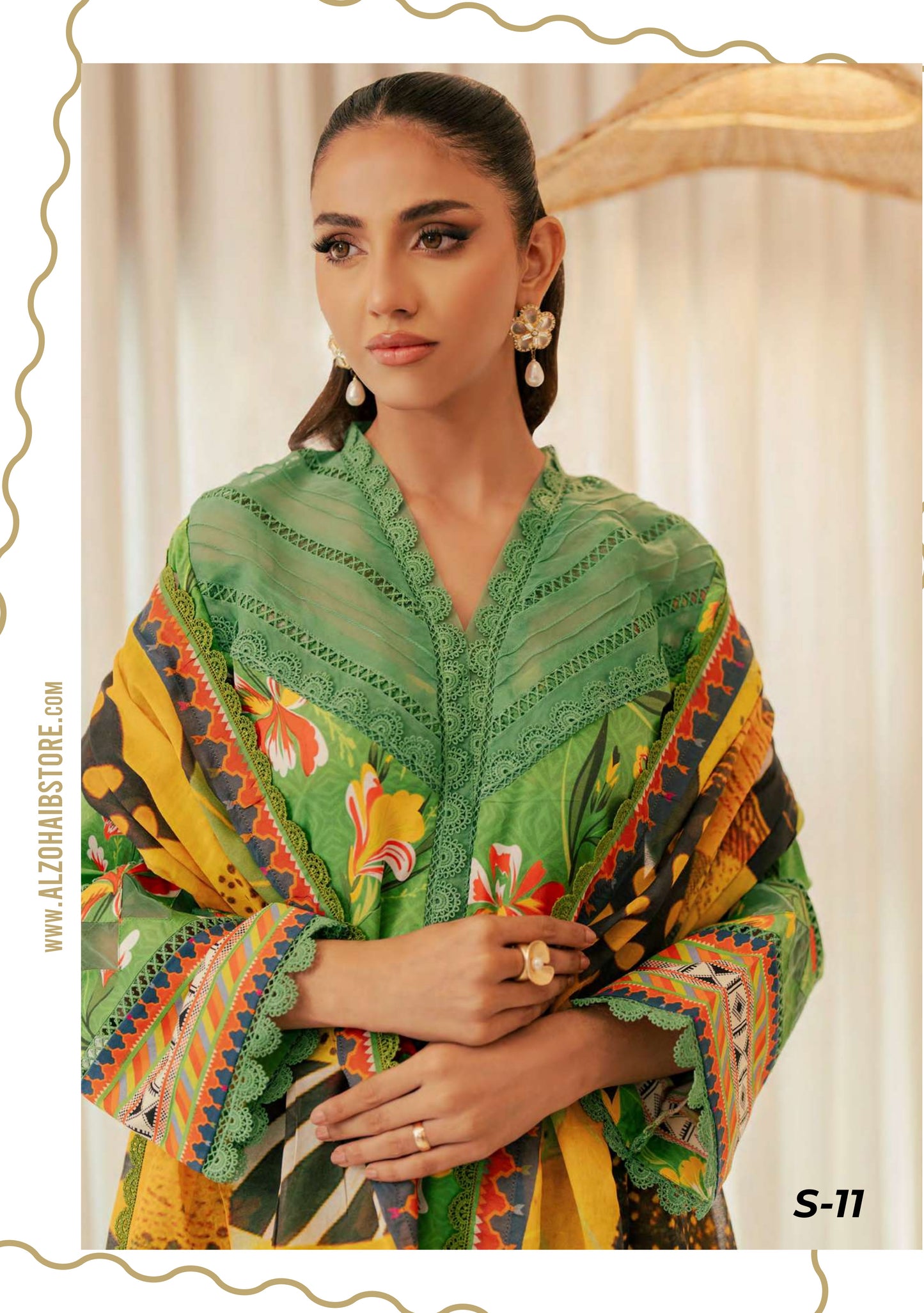 ALZOHAIB BLOOM SUNSHINE COTTON SILK COLLECTION 2024