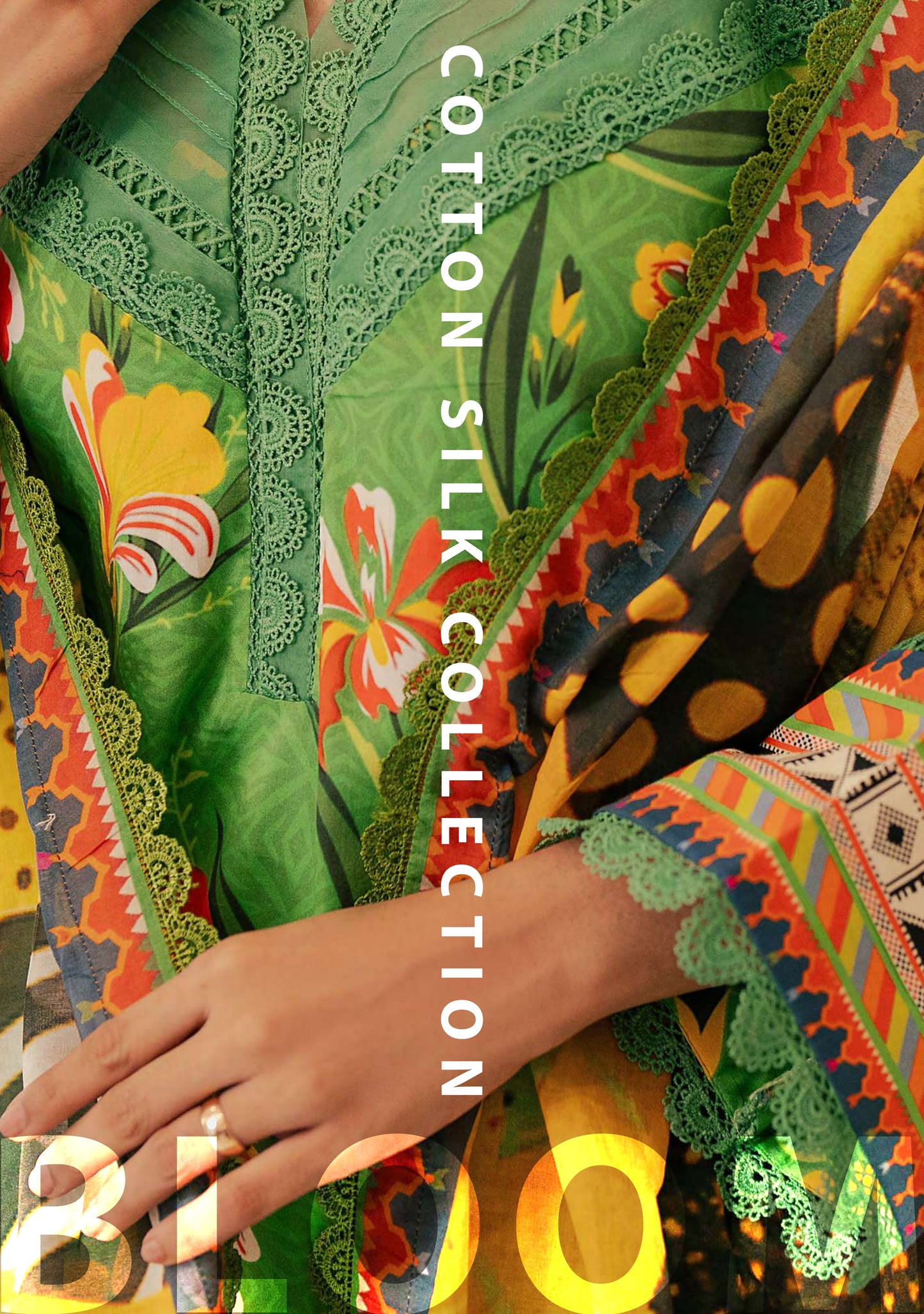 ALZOHAIB BLOOM SUNSHINE COTTON SILK COLLECTION 2024