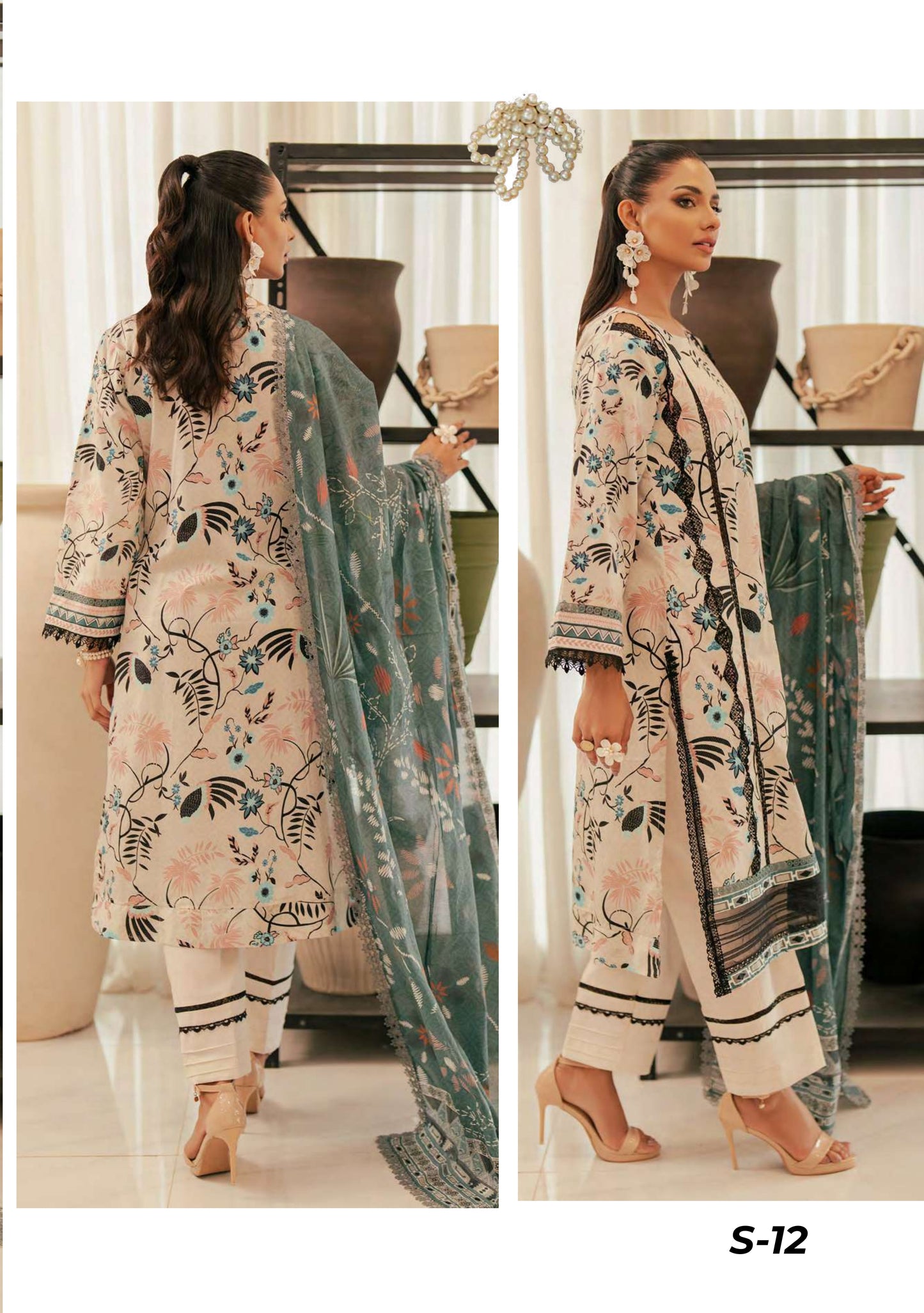 ALZOHAIB BLOOM SUNSHINE COTTON SILK COLLECTION 2024