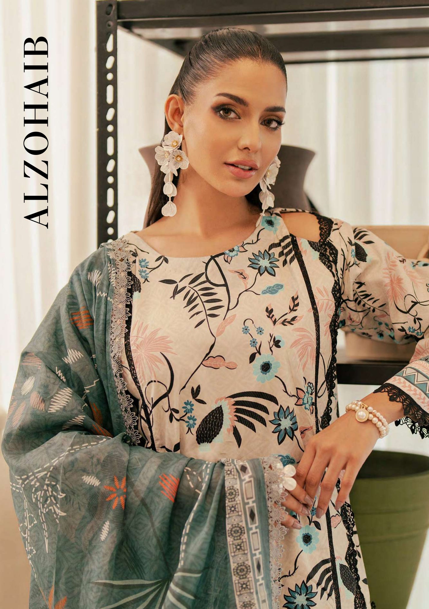 ALZOHAIB BLOOM SUNSHINE COTTON SILK COLLECTION 2024