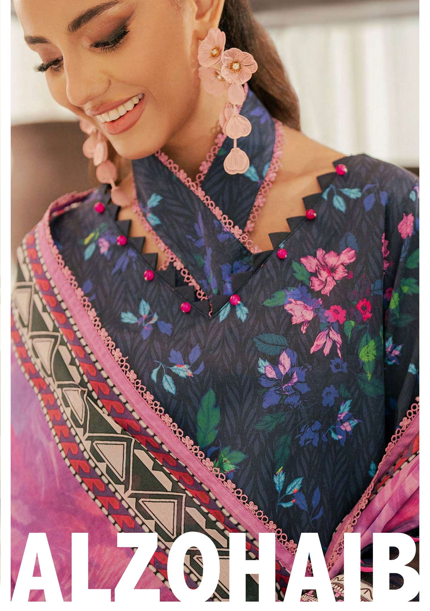 ALZOHAIB BLOOM SUNSHINE COTTON SILK COLLECTION 2024