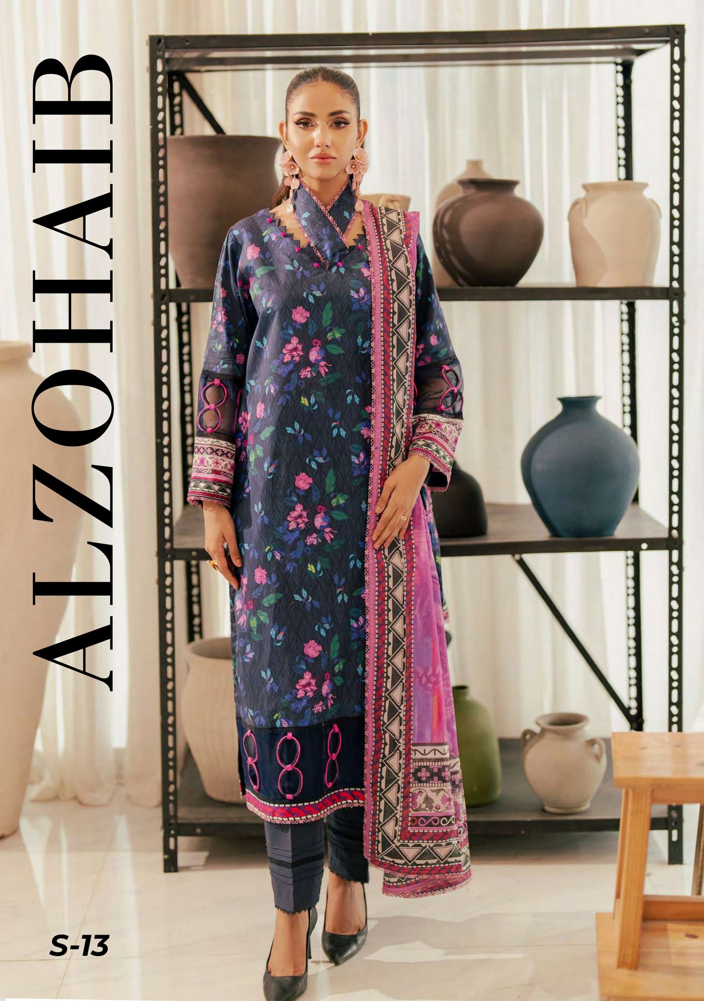 ALZOHAIB BLOOM SUNSHINE COTTON SILK COLLECTION 2024