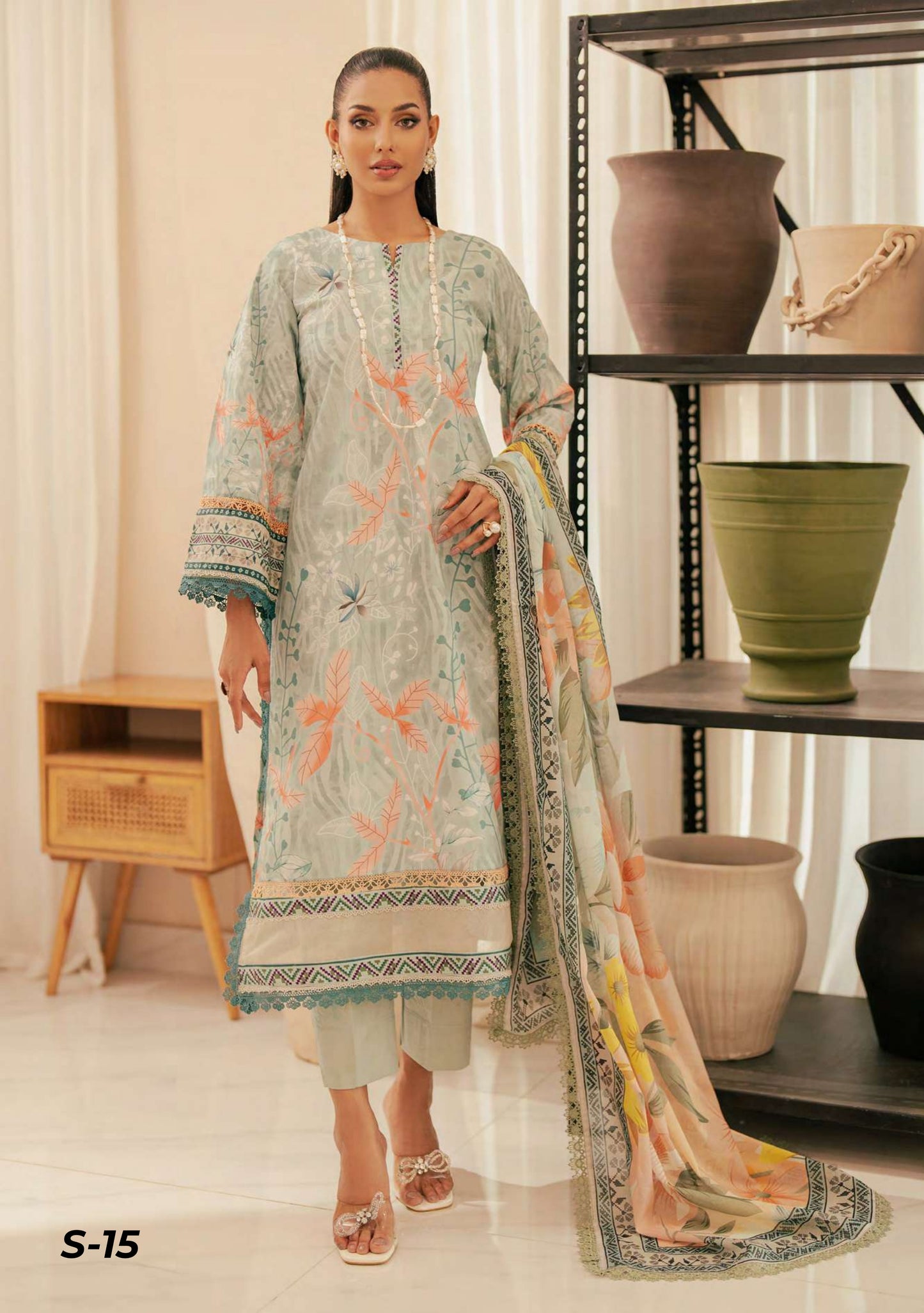 ALZOHAIB BLOOM SUNSHINE COTTON SILK COLLECTION 2024