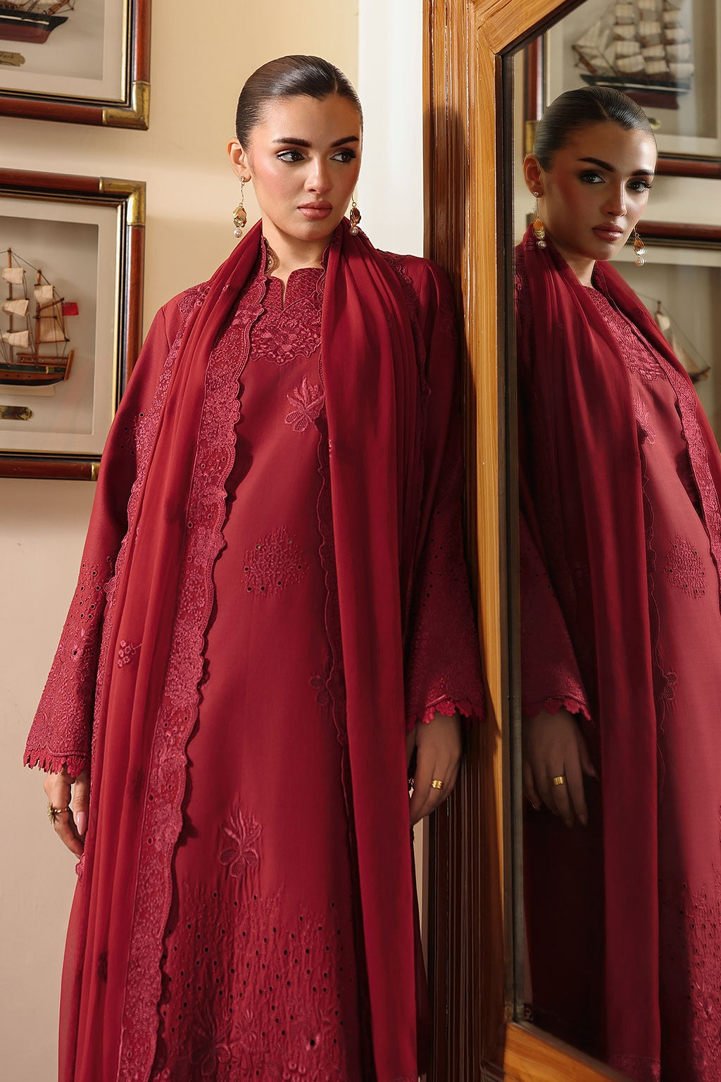 [ SUIT J ] - RAMSHA AFSANAH ROSA ESSENTIAL LAWN EMBROIDERED COLLECTION 2026