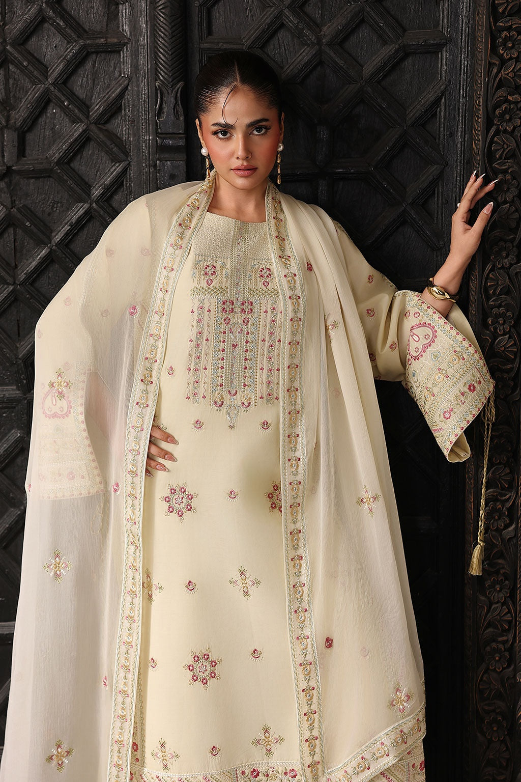 [ SUIT F ] - RAMSHA AFSANAH ROSA ESSENTIAL LAWN EMBROIDERED COLLECTION 2026