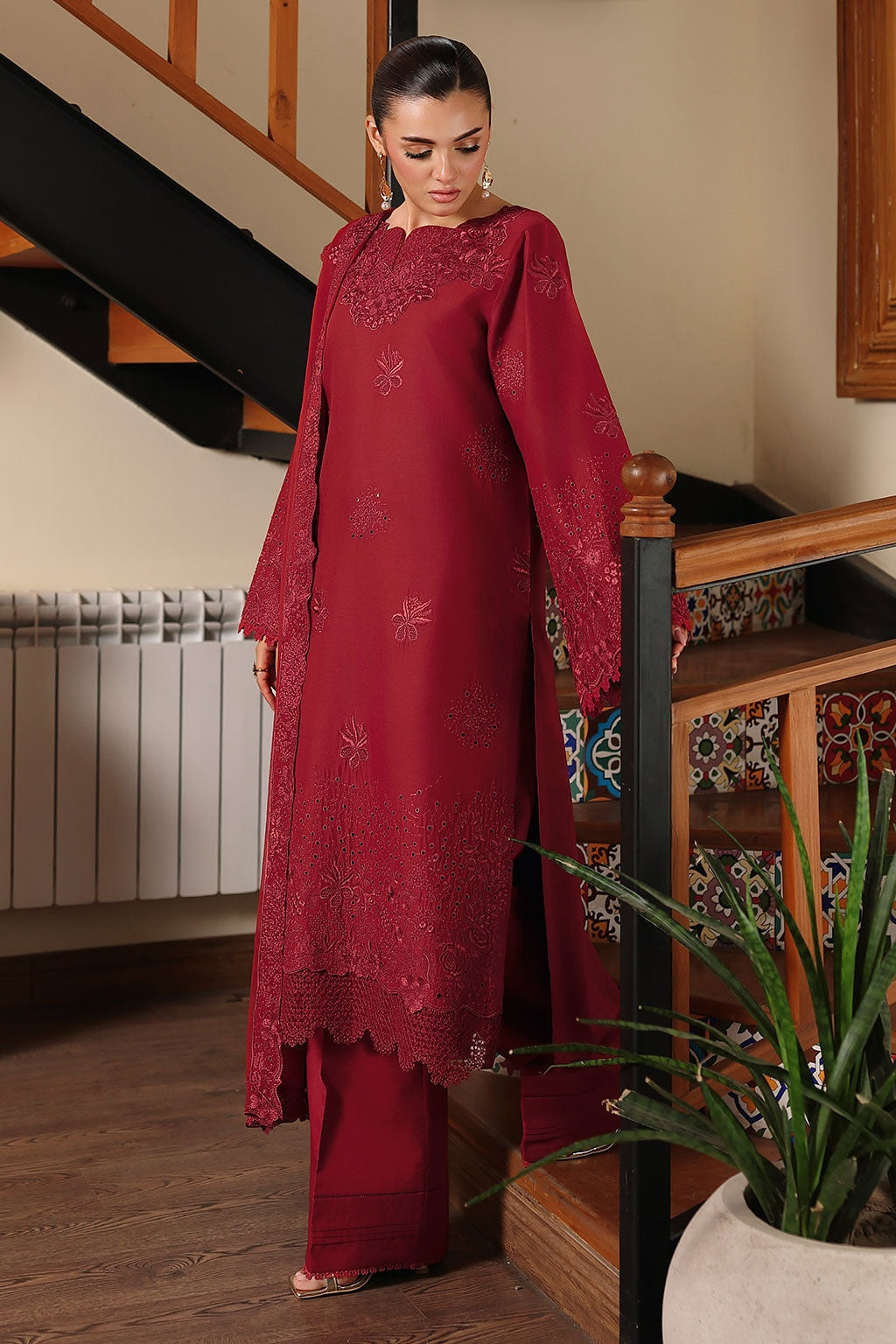[ SUIT J ] - RAMSHA AFSANAH ROSA ESSENTIAL LAWN EMBROIDERED COLLECTION 2026
