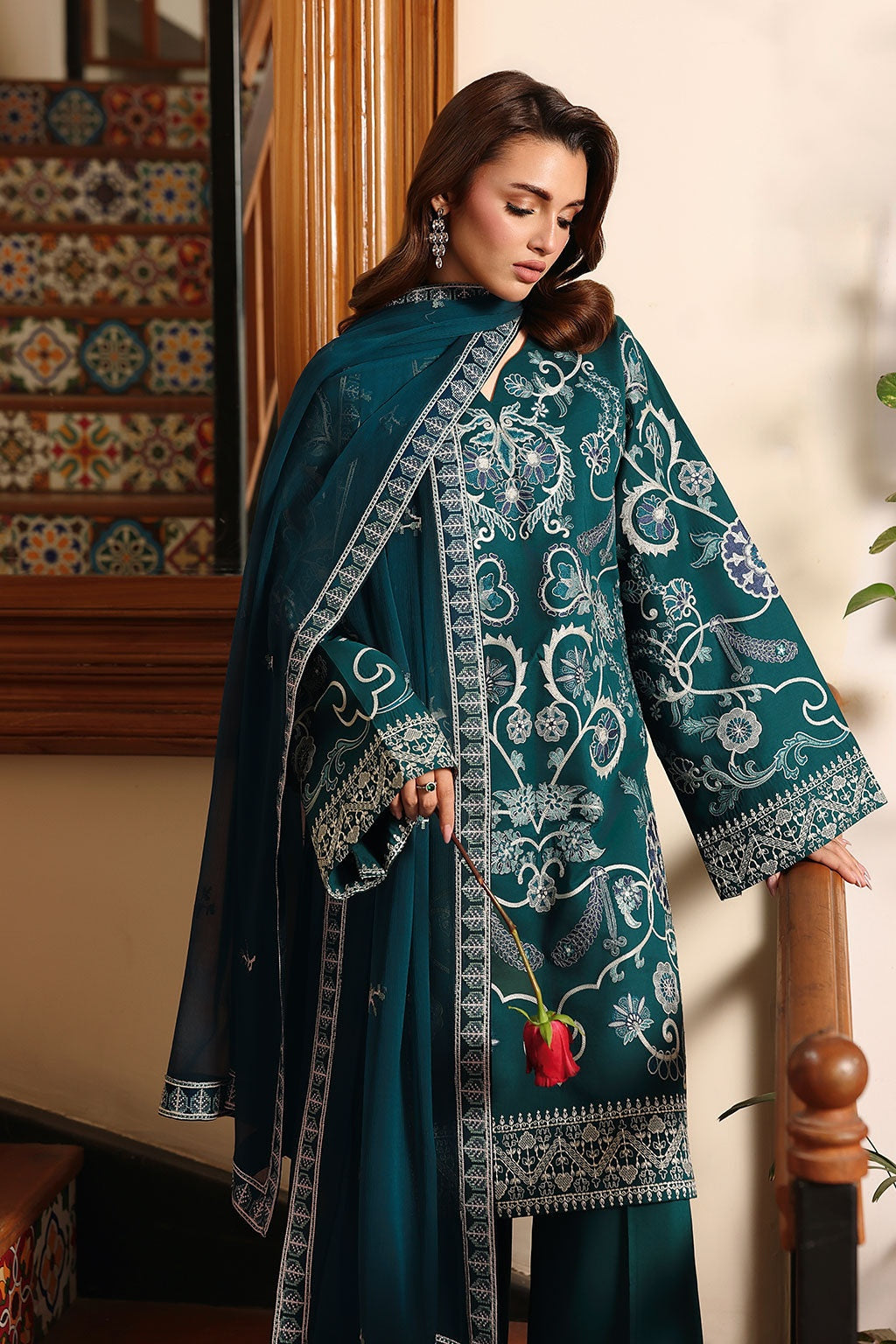 [ SUIT E ] - RAMSHA AFSANAH ROSA ESSENTIAL LAWN EMBROIDERED COLLECTION 2026