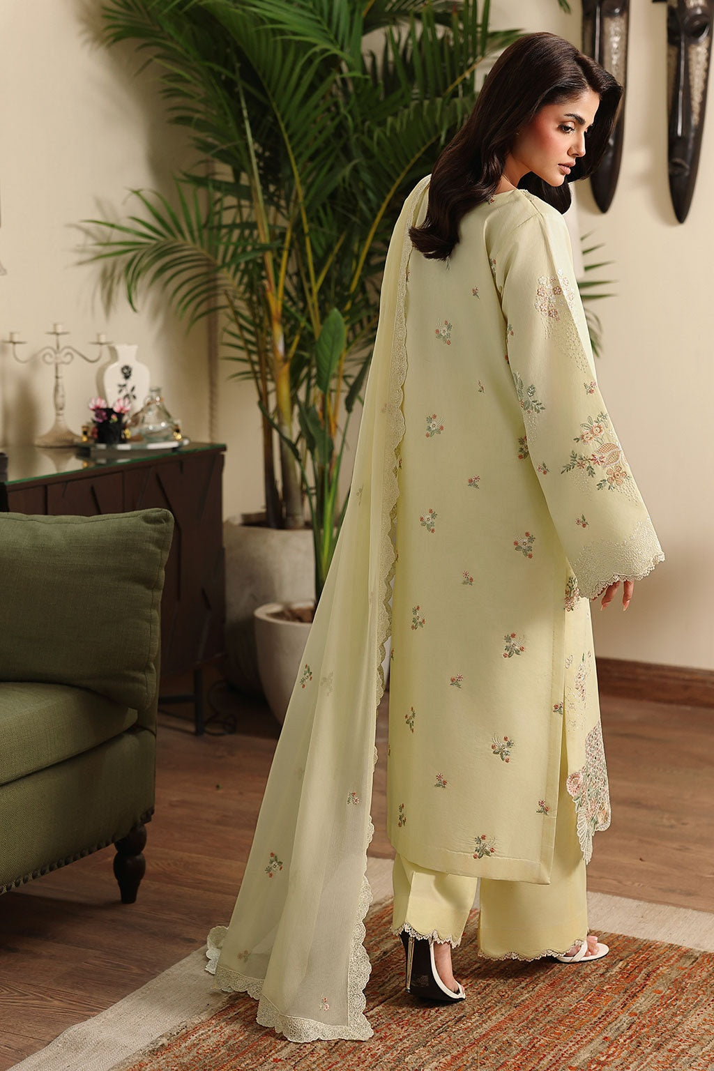 [ SUIT B ] - RAMSHA AFSANAH ROSA ESSENTIAL LAWN EMBROIDERED COLLECTION 2026