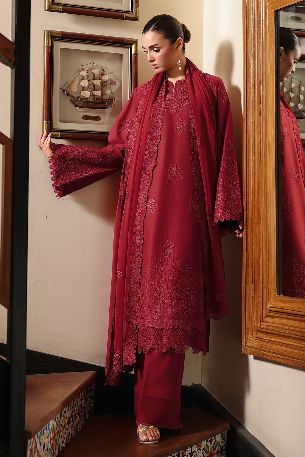 [ SUIT J ] - RAMSHA AFSANAH ROSA ESSENTIAL LAWN EMBROIDERED COLLECTION 2026