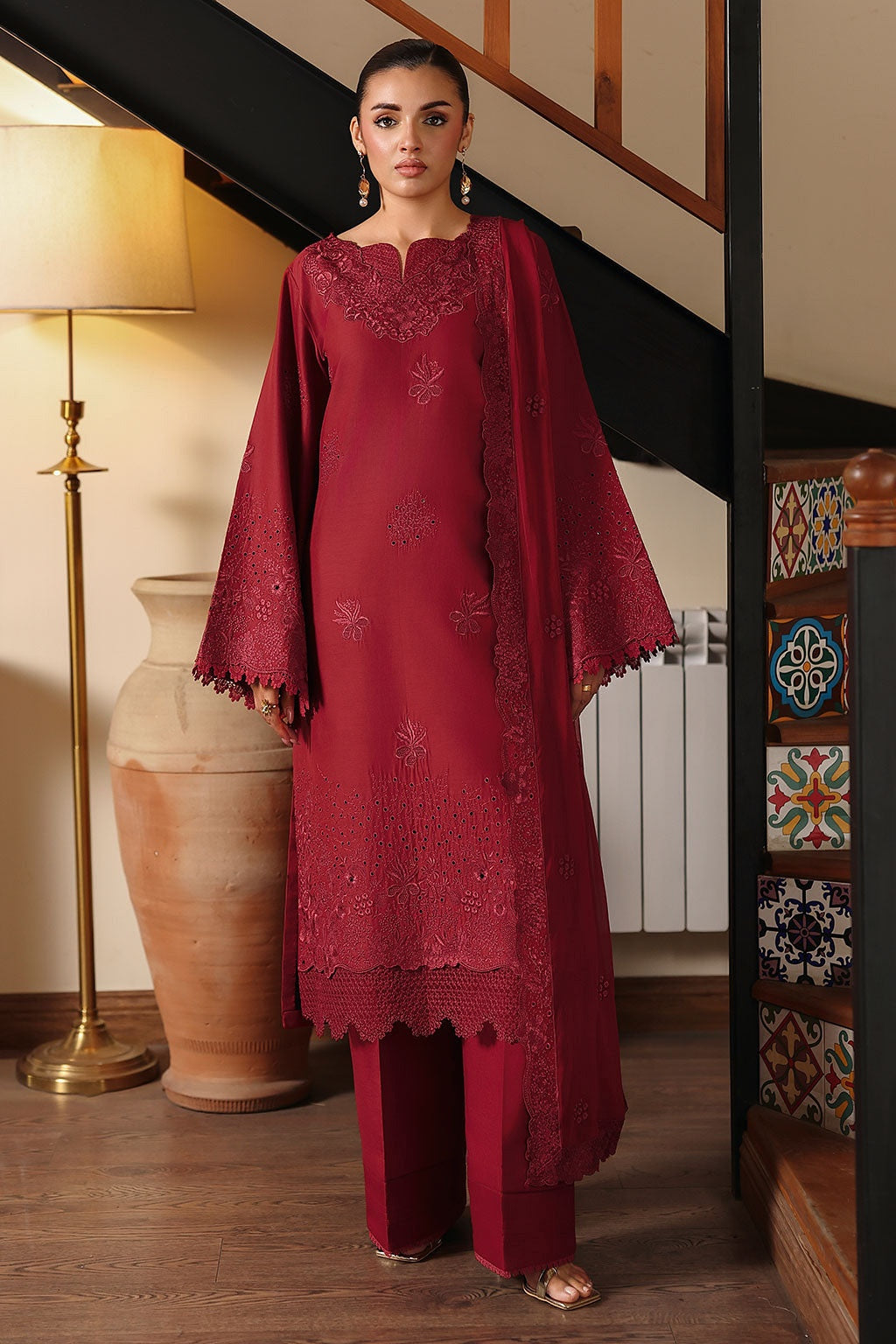 [ SUIT J ] - RAMSHA AFSANAH ROSA ESSENTIAL LAWN EMBROIDERED COLLECTION 2026