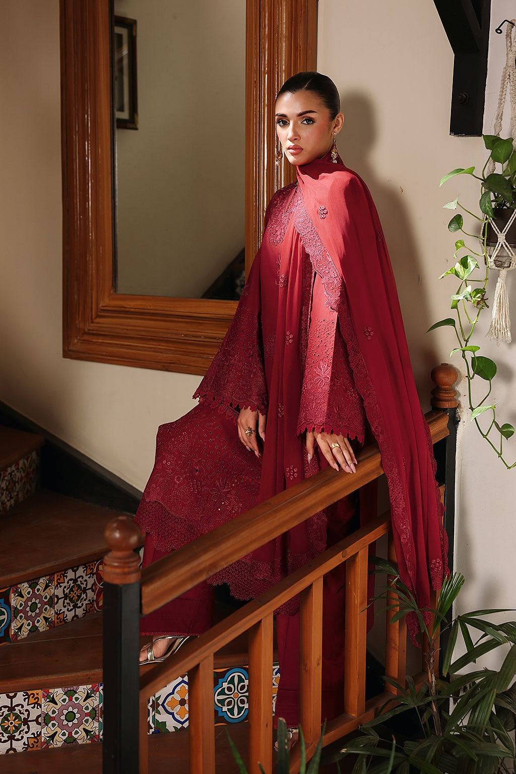 [ SUIT J ] - RAMSHA AFSANAH ROSA ESSENTIAL LAWN EMBROIDERED COLLECTION 2026