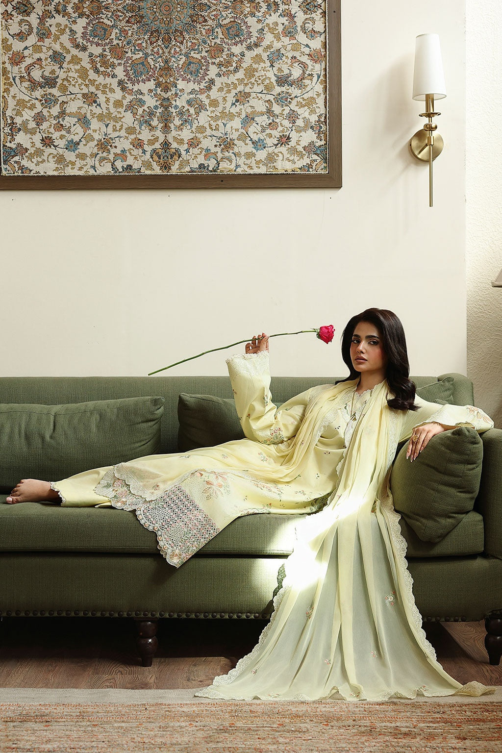 [ SUIT B ] - RAMSHA AFSANAH ROSA ESSENTIAL LAWN EMBROIDERED COLLECTION 2026