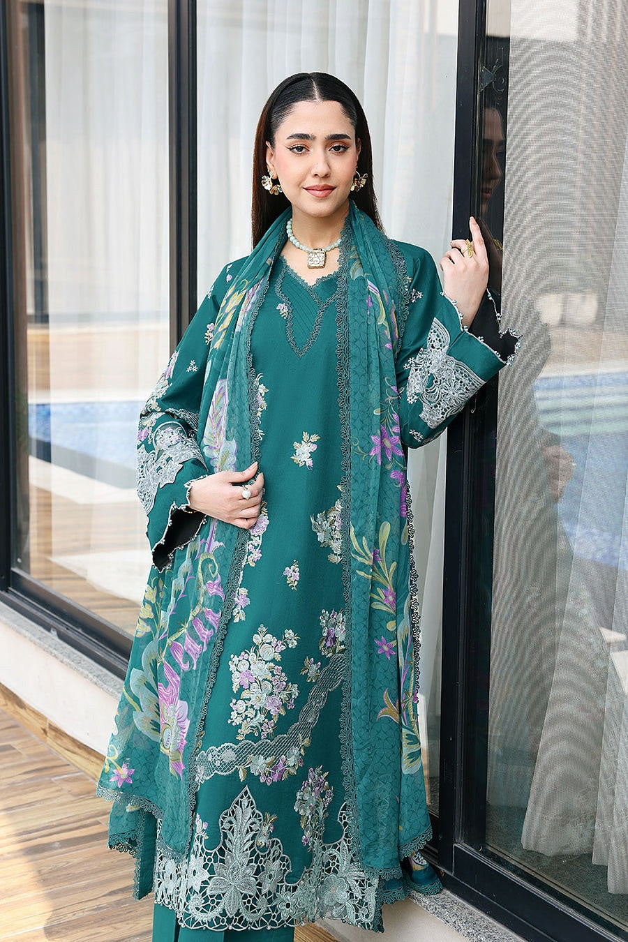 [ SUIT A ] - RAMSHA ANDAAZ LUXURY LAWN VOL 14 COLLECTION 2026