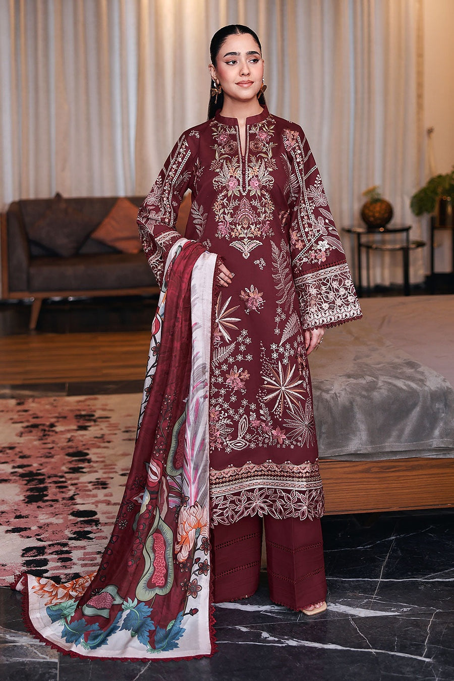 [ SUIT E ] - RAMSHA ANDAAZ LUXURY LAWN VOL 14 COLLECTION 2026