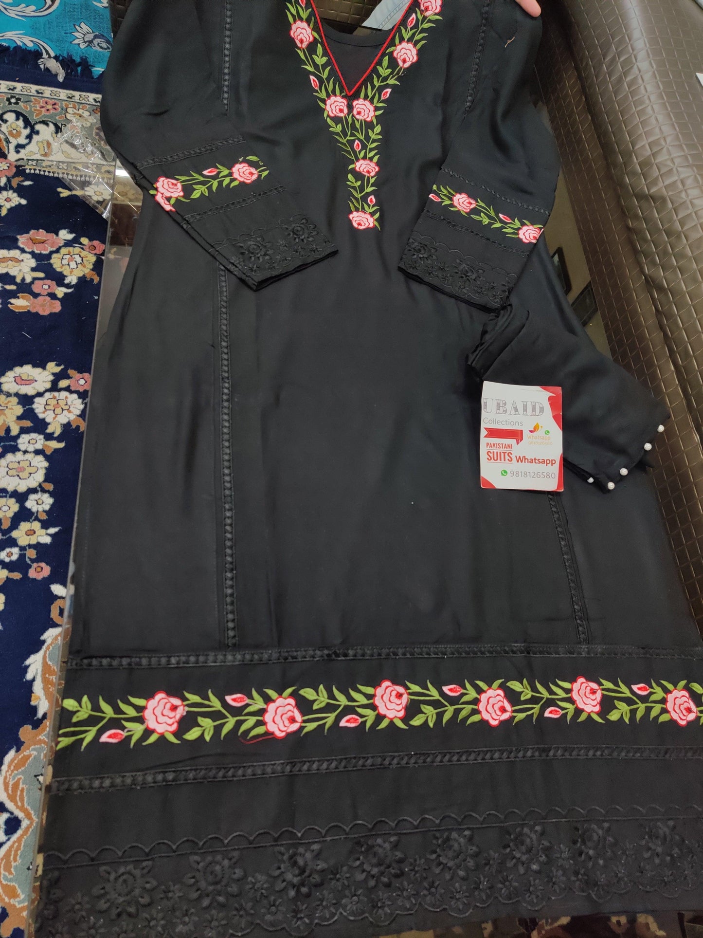 PAKISTANI RAYON STITCHED KURTI PLAZO - Ubaid Collections